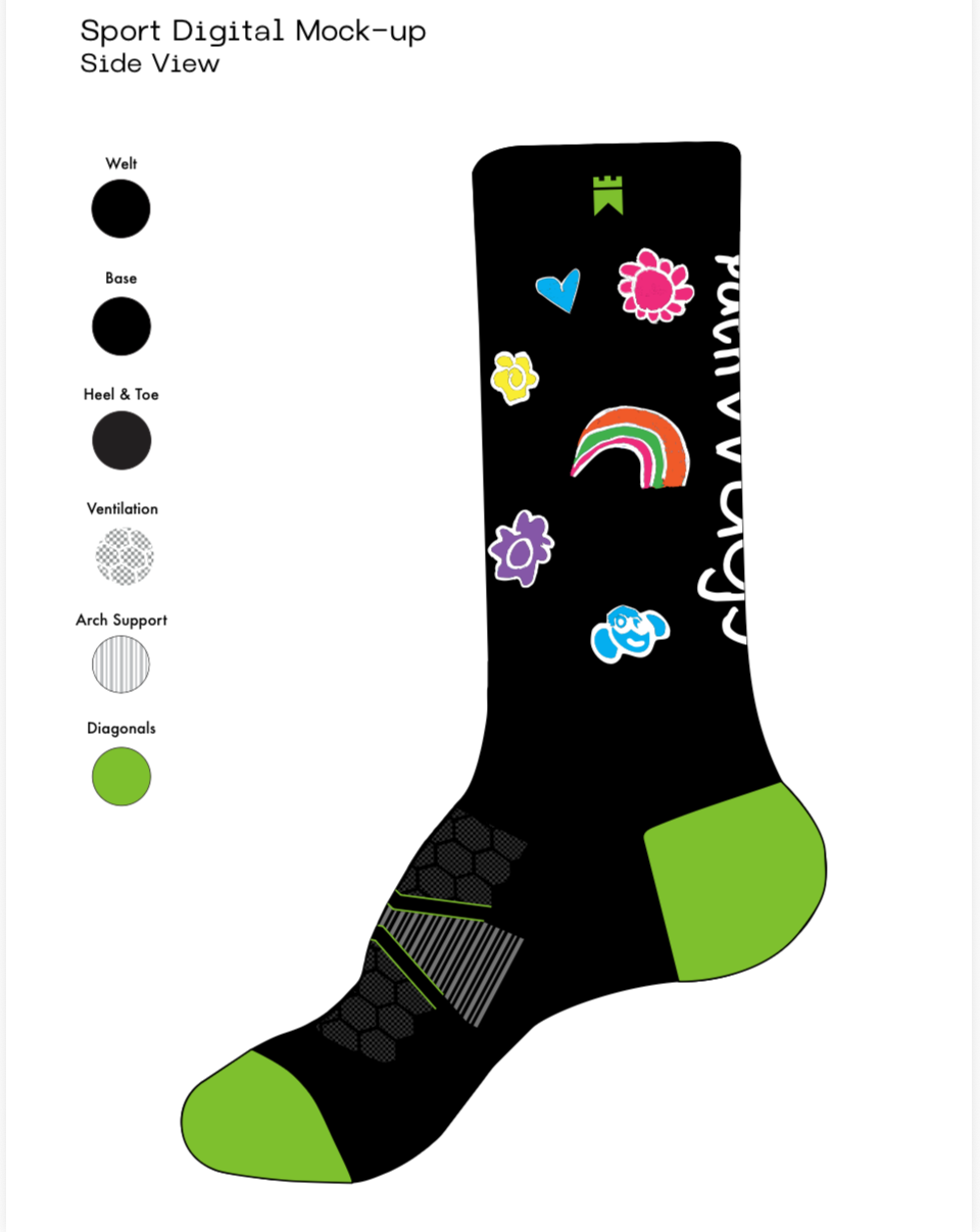 Pathways Sock - Long - Black
