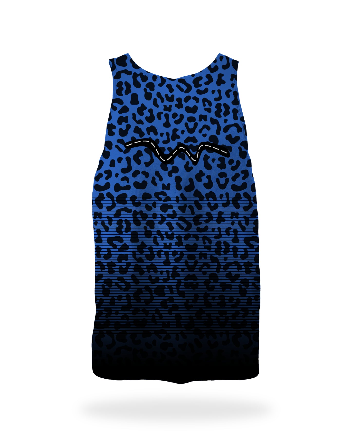 Men's Blue Leopard Vest