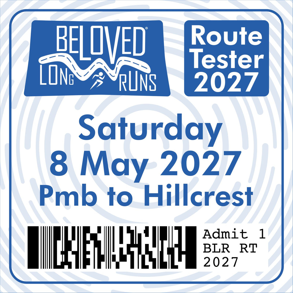 A ticket to run the Route Tester in 2027