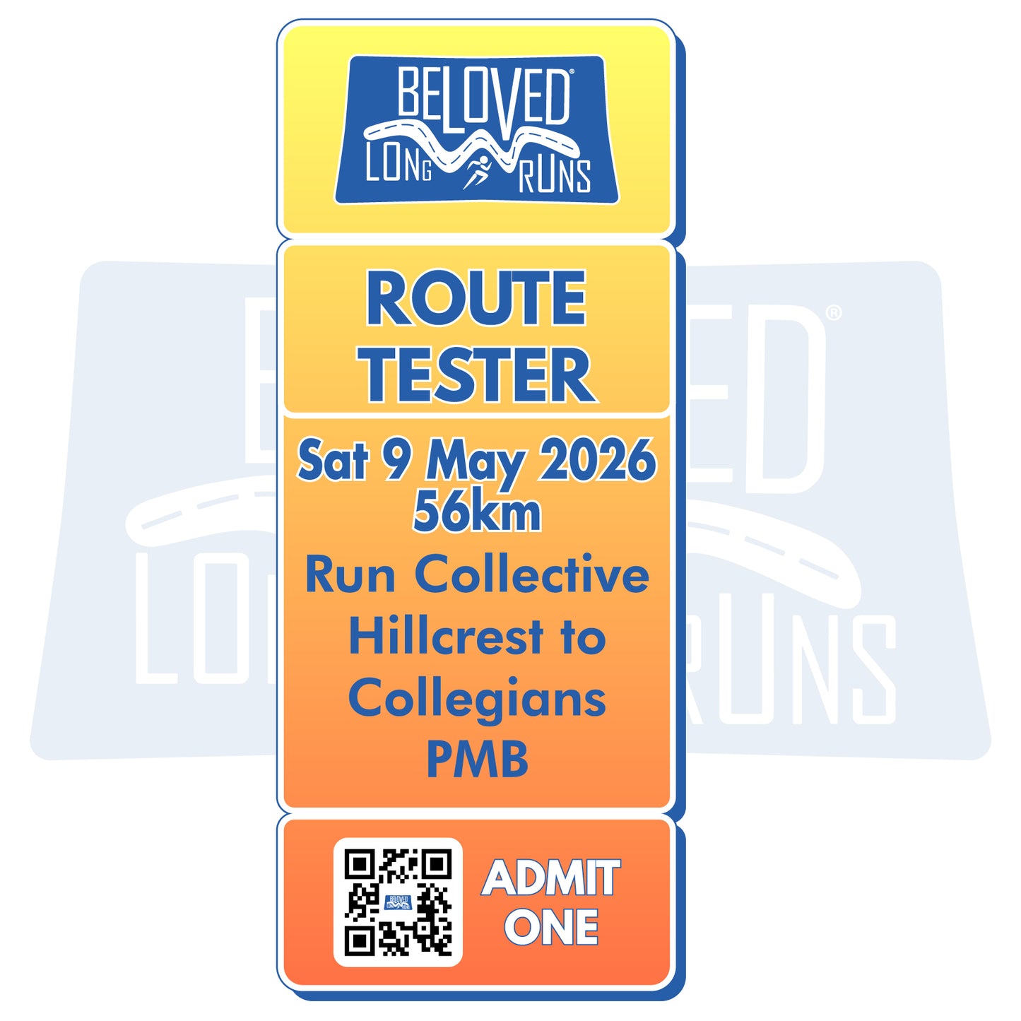 A ticket to run the Route Tester in 2026