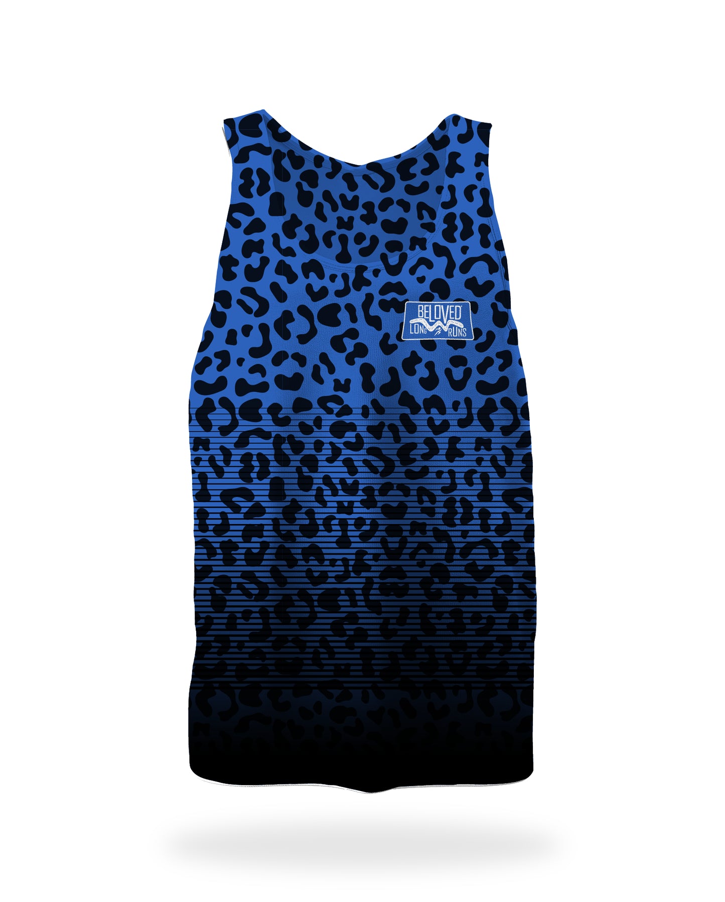 Men's Blue Leopard Vest