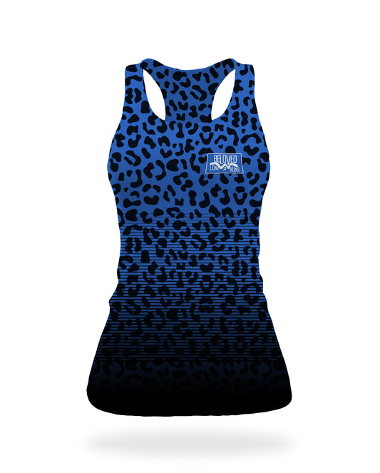 Women's Blue Leopard Vest (Due early 2026)
