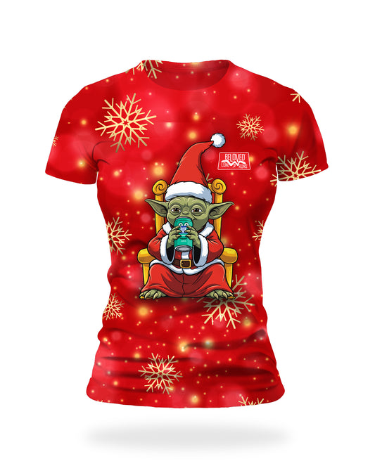 Women's Xmas Yoda SS Tee .
