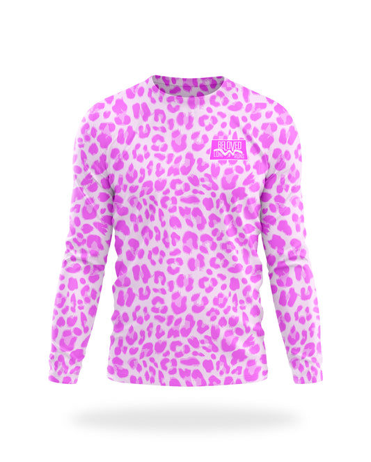 Women's Pink Leopard LS Tee